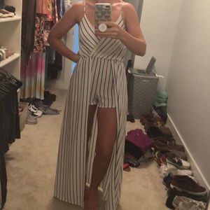 Romper with long skirt